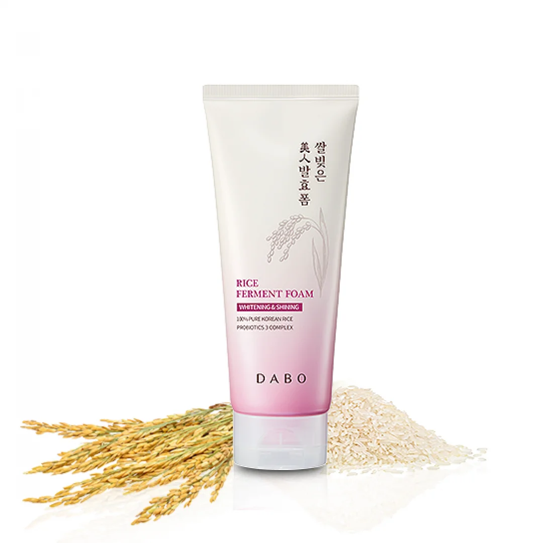 Dabo Whitening & Shining Rice Ferment Foam Face Wash (180ml)